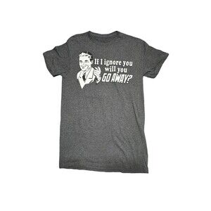 Vintage Y2K Graphic T Shirt Hot‎ Topic “if I ignore you will you go away” Small